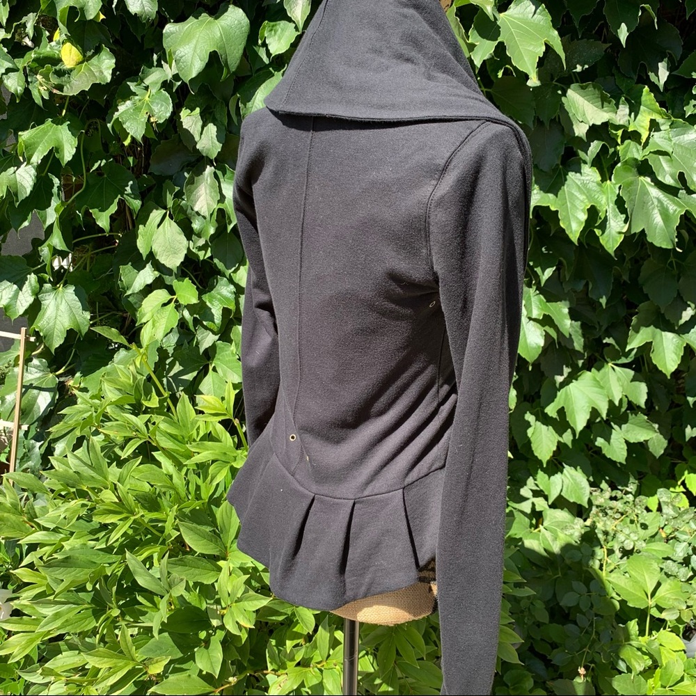MIKE & CHRIS Black French Terry Shawl Collar Jacket, S - Picture 4 of 15